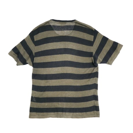 1980s ISSEY MIYAKE MEN Border Short Sleeve Knit