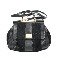 DOLCE & GABBANA Lace Docking 2-Way Hand Bag