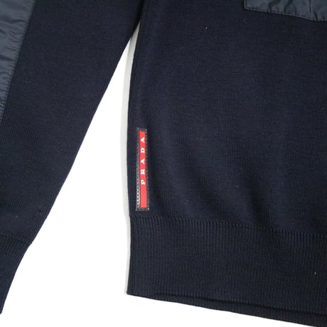 2014s PRADA SPORT Nylon Switching Knit Pullover