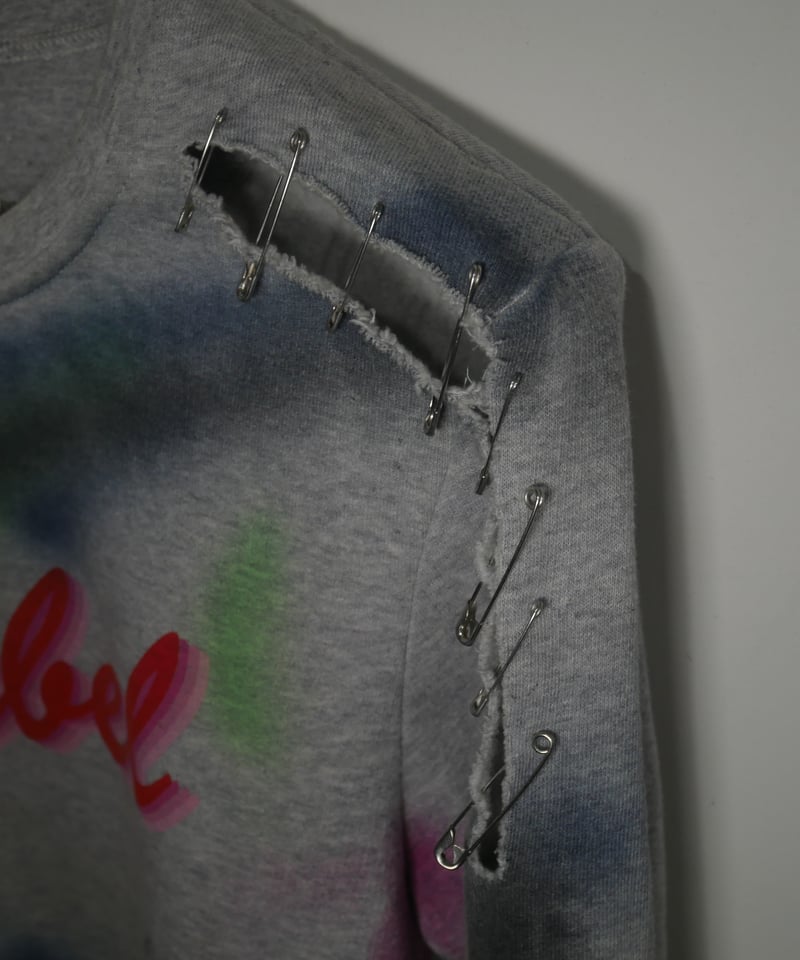 トップス d&g damaged sweat with safety pins d&g damaged sweat with safety pins | aaar