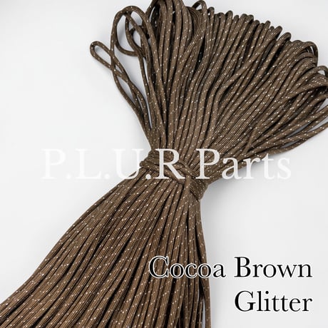 #047-2 Cocoa Brown Glitter パラコード 4mm 100m
