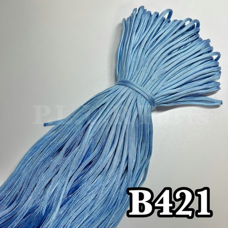 B421 パウダーブルー パラコード 4mm 100m 光沢あり