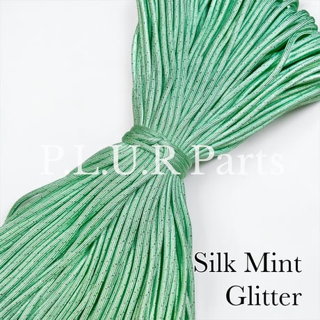 #066-2 Silk Mint Glitter パラコード 4mm 100m