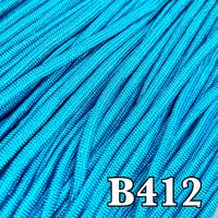 B412 ターコイズ (光沢あり） パラコード 4mm 100m