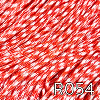 R054 レッドオレンジチェック パラコード 2mm 100m
