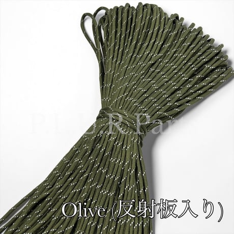 #126 Olive 反射板入り  パラコード 4mm 100m