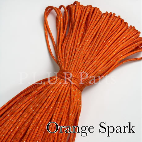 #286 Orange Spark(ラメ糸)パラコード 4mm 100m