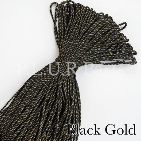 #288 Black Gold  光沢あり パラコード 4mm 100m