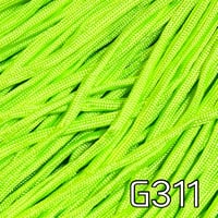 G311 ネオングリーン パラコード 4mm 100m 光沢あり