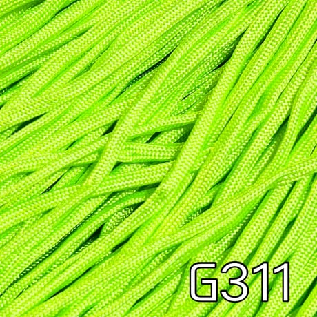 G311 ネオングリーン パラコード 4mm 100m 光沢あり