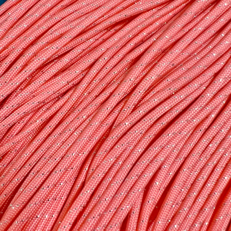 #075-2 Coral Sunset Glitter パラコード 4mm 100m