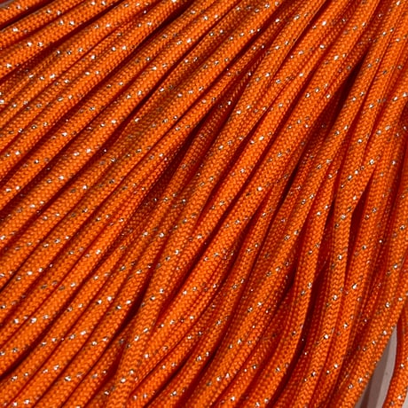 #286 Orange Spark(ラメ糸)パラコード 4mm 100m