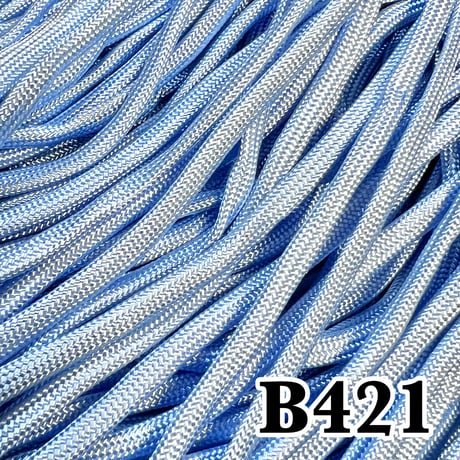 B421 パウダーブルー パラコード 4mm 100m 光沢あり