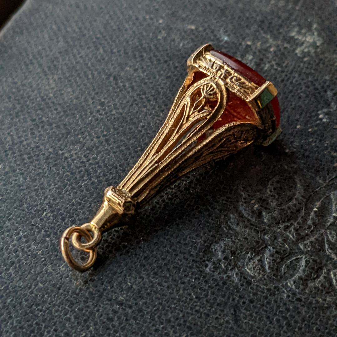 9K カーネリアンフォブシール | vintage fondé ヴィンテージチャーム