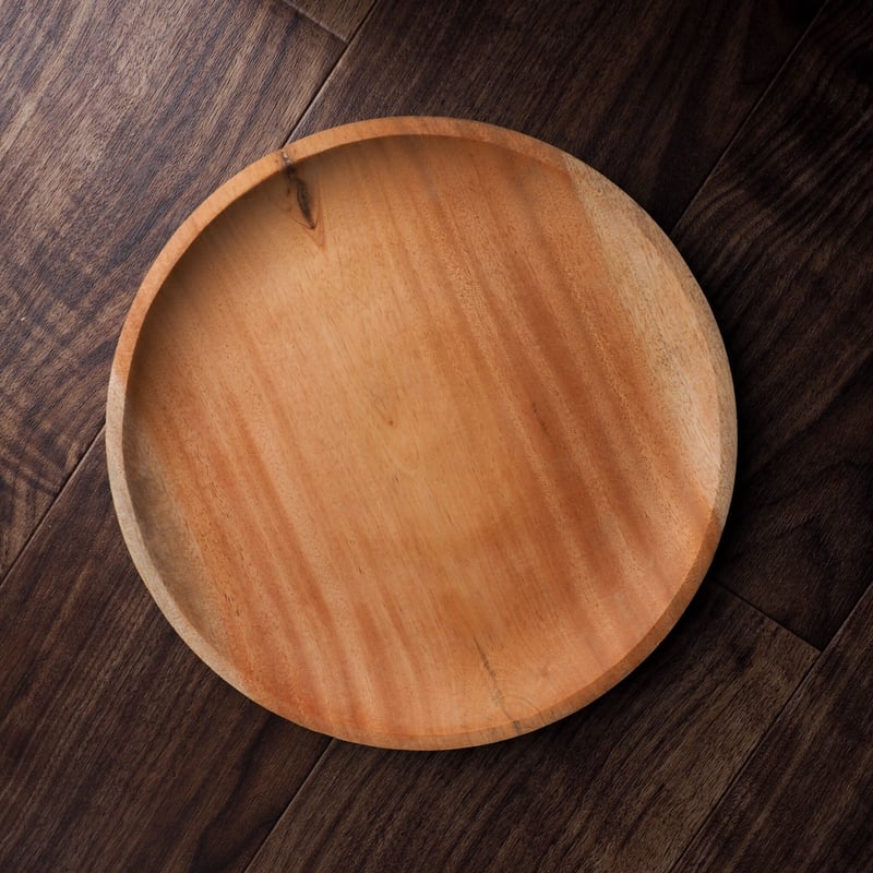 木の大皿 【ワンプレートランチやメインディッシュの盛り付けに】 直径