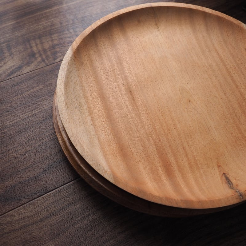 木の大皿 【ワンプレートランチやメインディッシュの盛り付けに】 直径