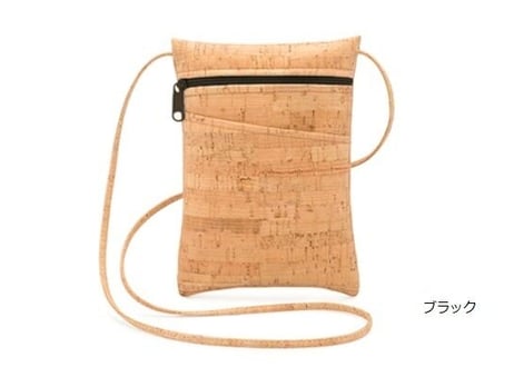☆バタースコッチ☆　Be Lively Mini（ビーライブリーミニ）～天然コルクレザーのサコッシュバッグ～