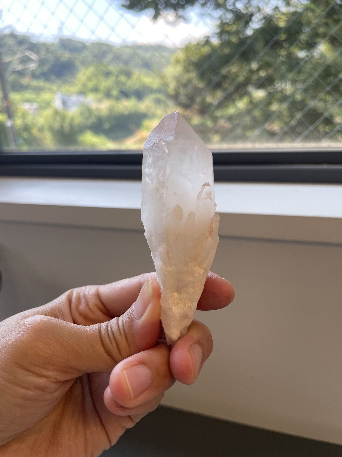 ピンクパイナップルクォーツ　キャンドルクォーツ 暖かな波動で優しく癒す水晶！極上キャンドルクォーツ