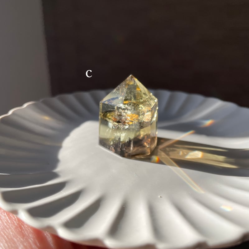 高品質 スモーキー ウイスキーシトリン タワー 台座付き スモーキーシトリン タワー21◇ Smokey Citrine ◇天然石・鉱物