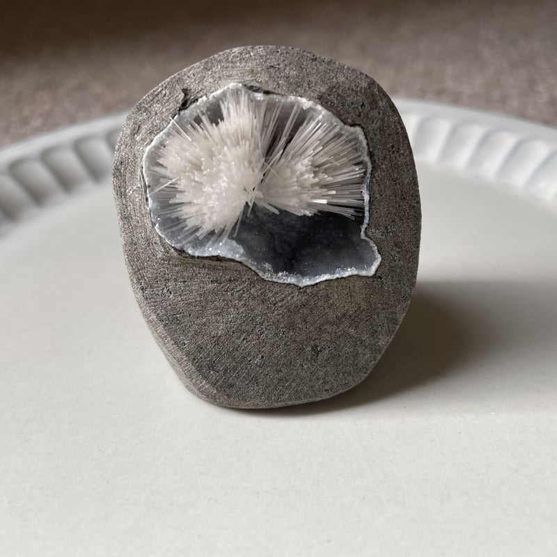 スコレサイト カルセドニー ドゥルージー ジオード 玉髄