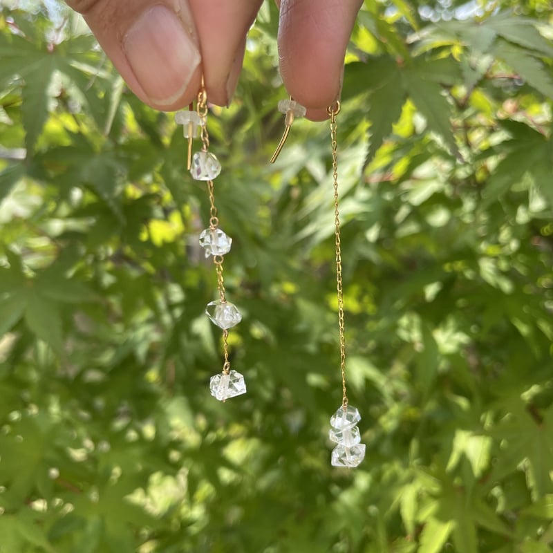 ハーキマーダイヤモンド ピアス ハーキマ ニューヨーク産 イヤリング