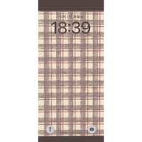 秋色チェックの壁紙（iPhone）