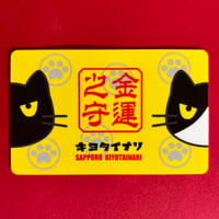 黒ネコ金運お守り　カード型