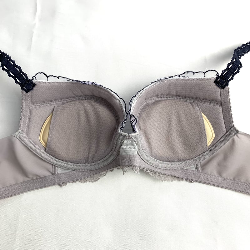 ワコール リボンブラ E65 ブラジャー単品 グレー | asterism