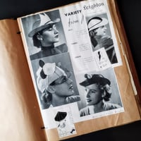 『婦人帽子ファツション・スクラップブック』 1930年代頃のハーパーズ・バザー等切り抜き