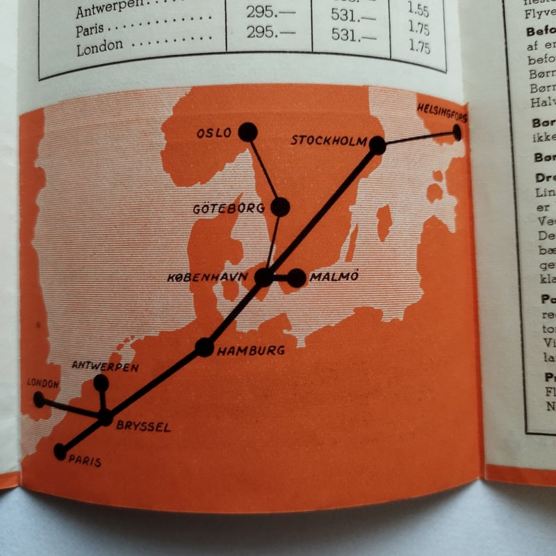 AIF FRANCE ・SABENA』エールフランス・サベナ（ベルギー航空）パンフ