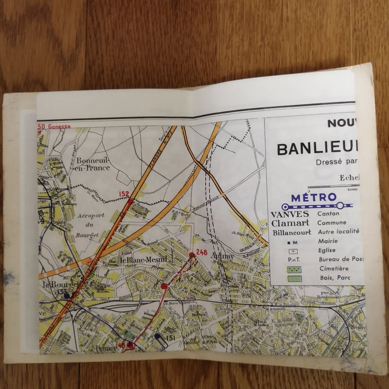 PARIS BANLIEUE』パリ郊外地図 全日フランスかぶれのために