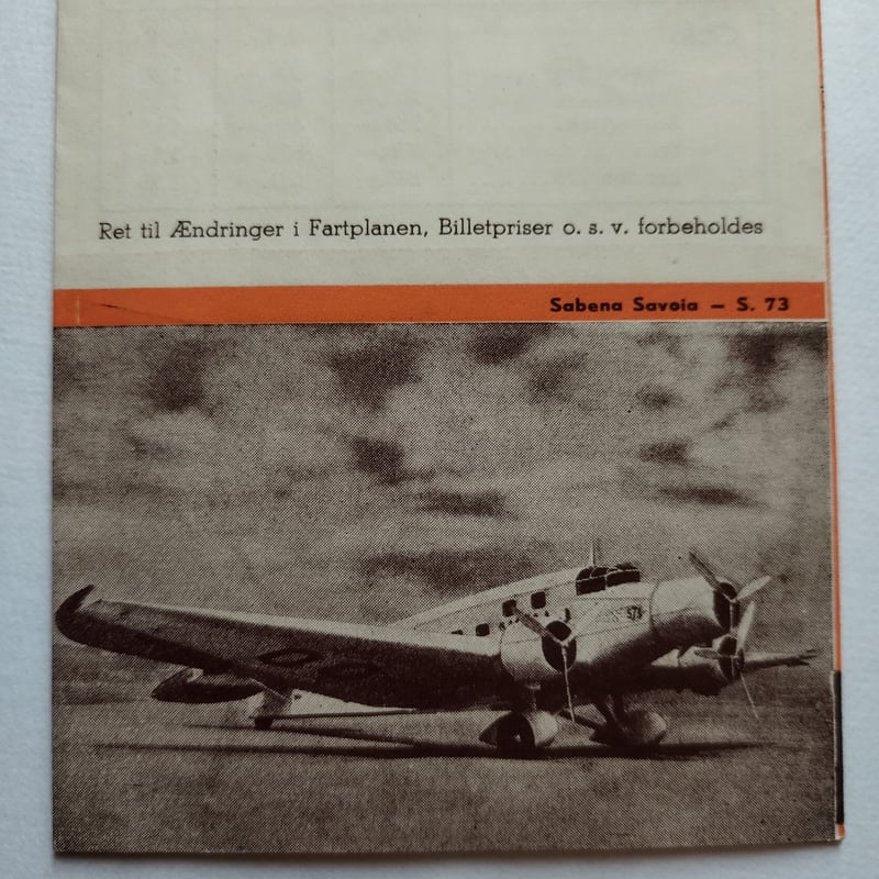 AIF FRANCE ・SABENA』エールフランス・サベナ（ベルギー航空）パンフ