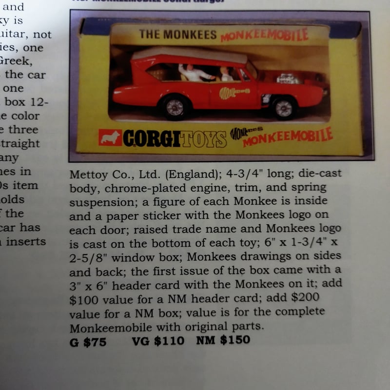 THE MONKEES Collectibles Price Guide』モンキーズ60sお