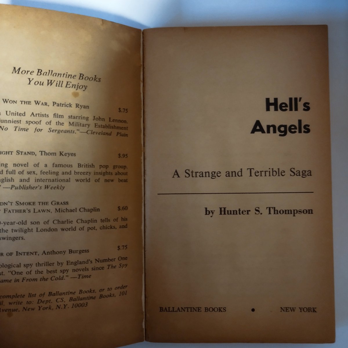 Hell's Angels Hunter S.Thompson』ヘルズエンジェルス・奇妙で恐