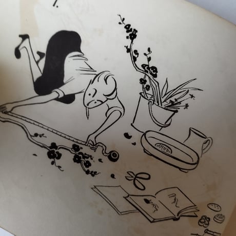 【It's Better with Your Shoes Off by Anne Cleveland 】 　かって外国の方が描いた昭和のレトロモダン！