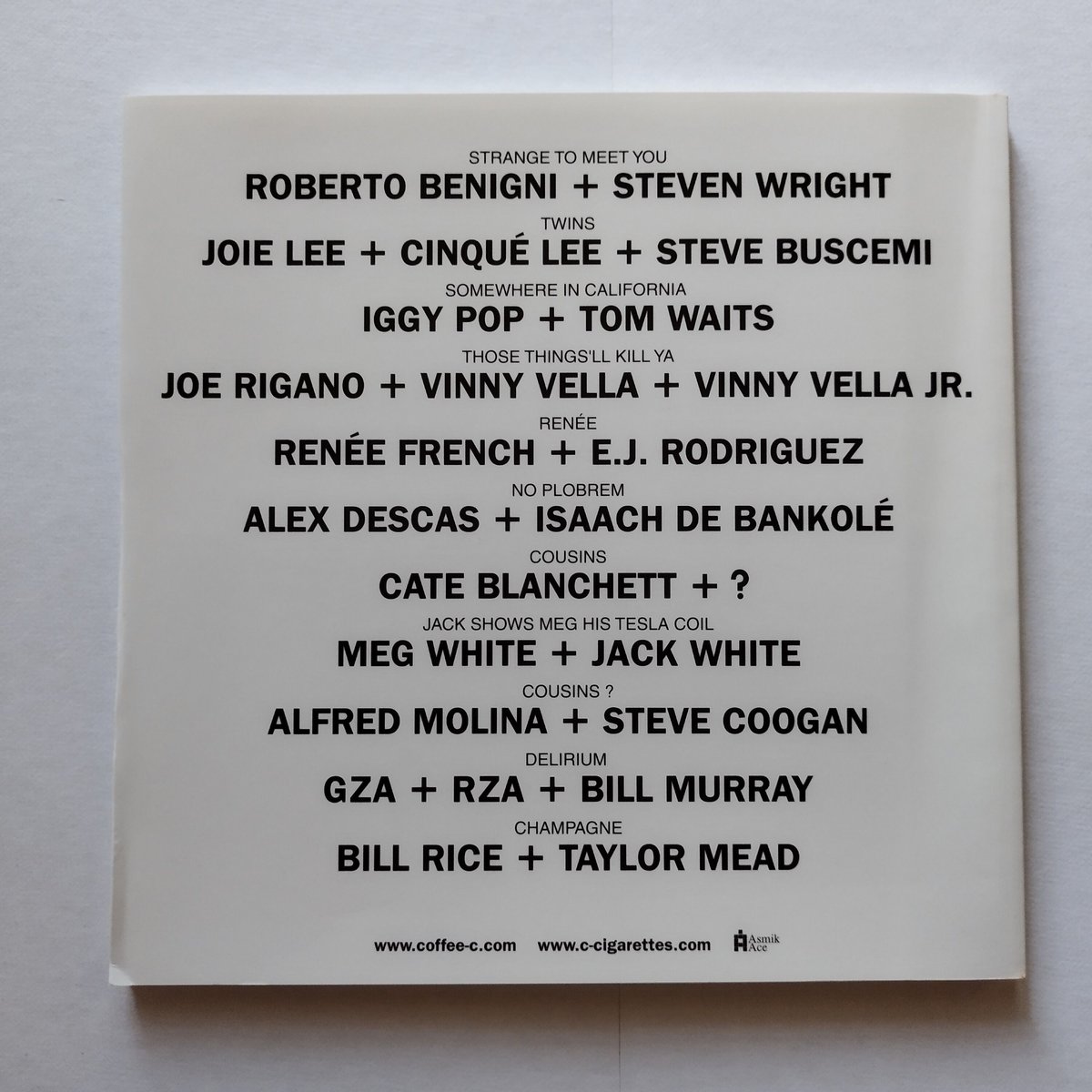 映画 コーヒー＆シガレッツ 2003年映画館購入ワッペン