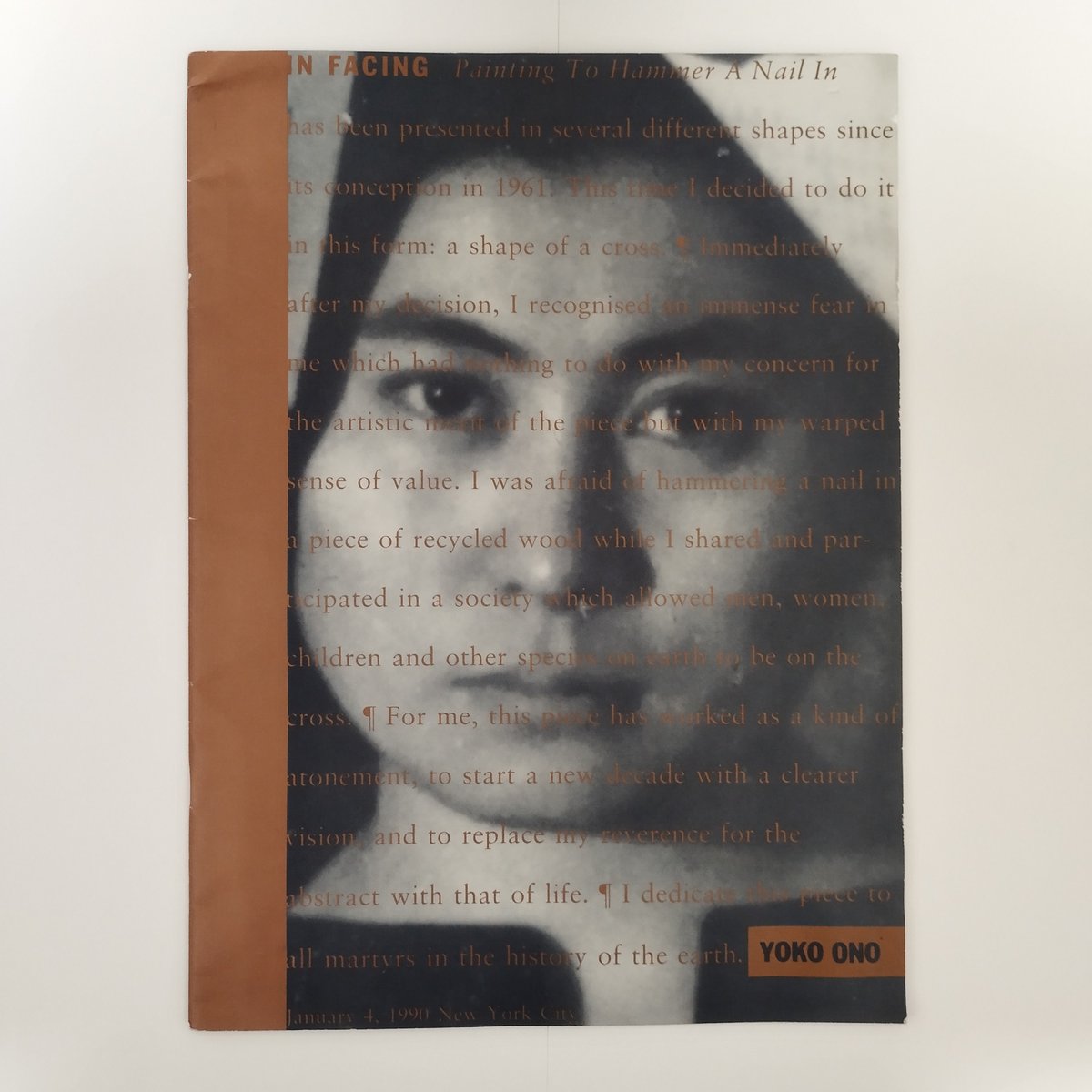 小野ヨーコページ IN FACING YOKO ONO』 オノ・ヨーコ1990「In Facing」展カタログ
