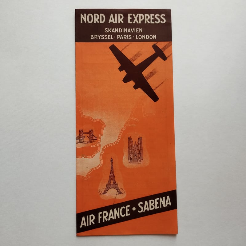 AIF FRANCE ・SABENA』エールフランス・サベナ（ベルギー航空）パンフ