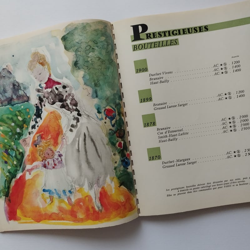 NICOLAS』 LISTE DES GRANDS VINS 1957 Terechkovi