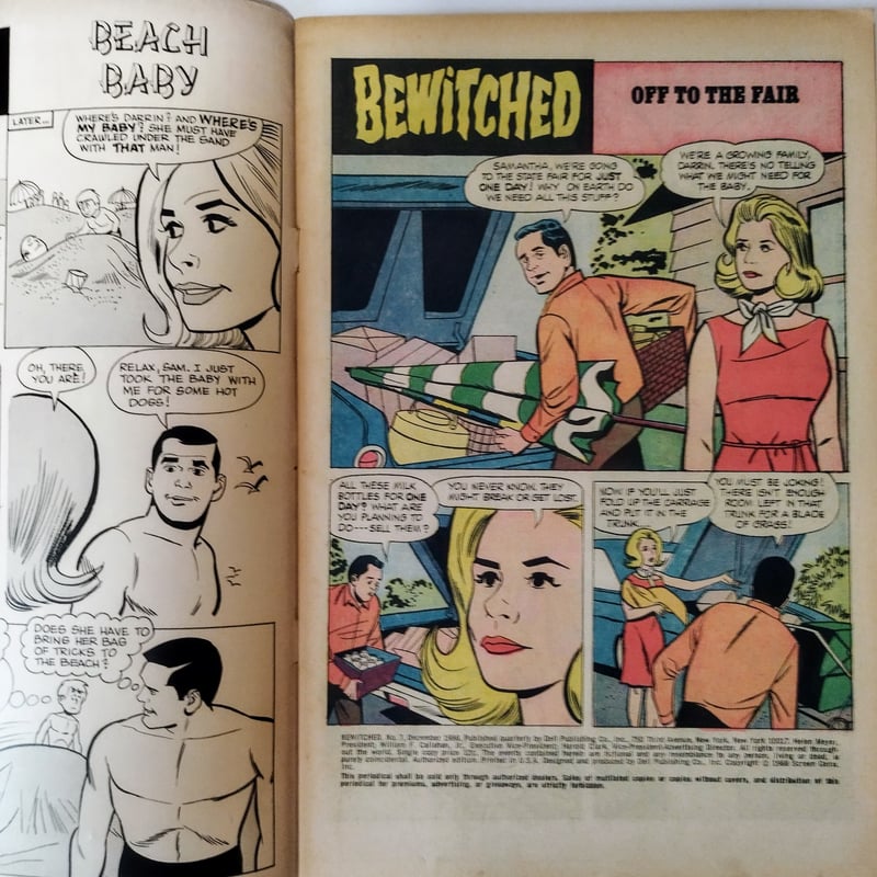 超希少本　bewitched cookbook　奥さまは魔女 BEWITCHED』 December 1966 「奥様は魔女」DELLコミックブック希少!