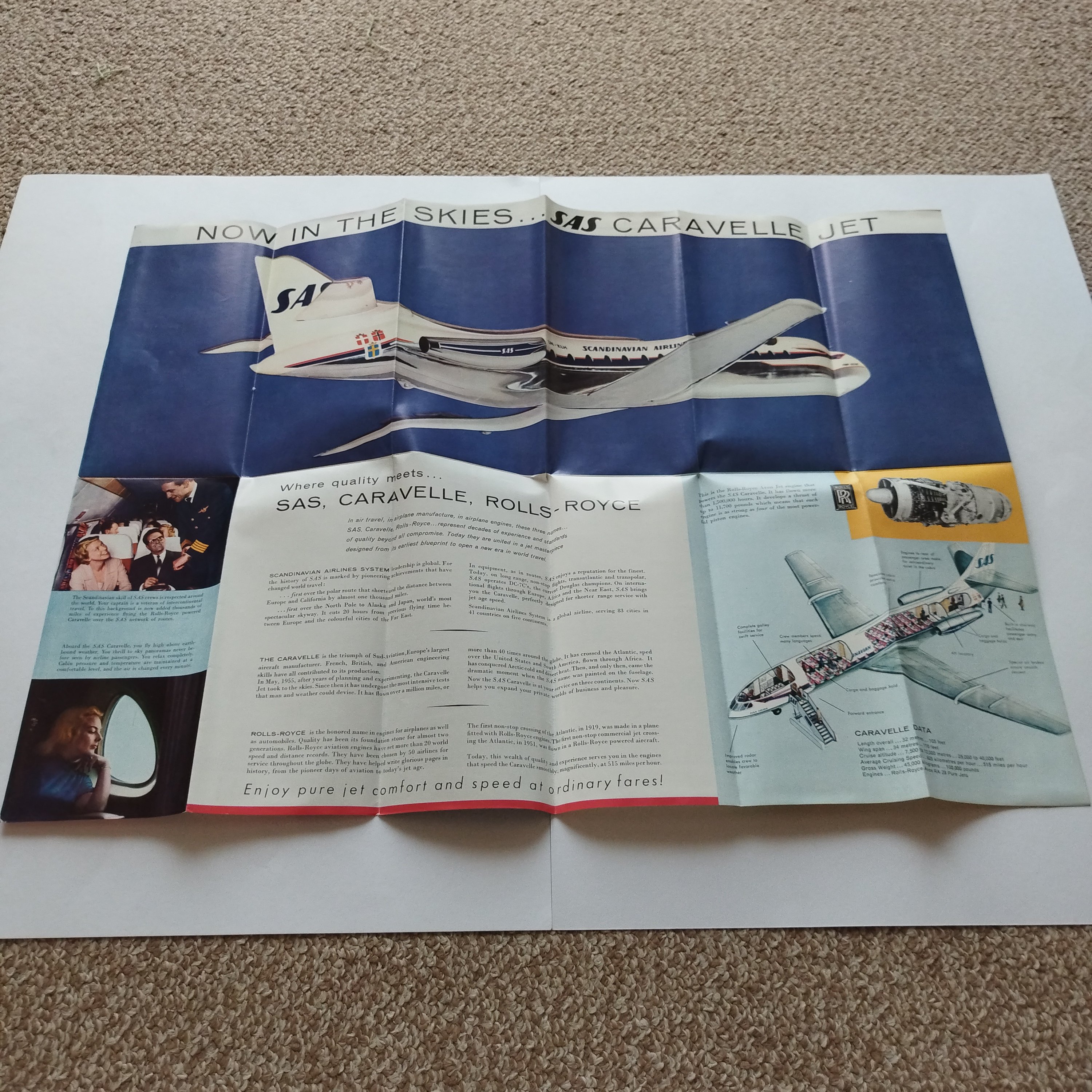 1959スカンジナビア航空パンフレット』この驚くべき情報量！ | 古書