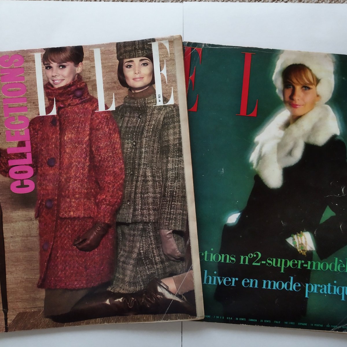 パリ アンティーク ELLE 2冊セット ELLE 』1963年8月30・9月6日号(2冊セット) 特集・秋冬