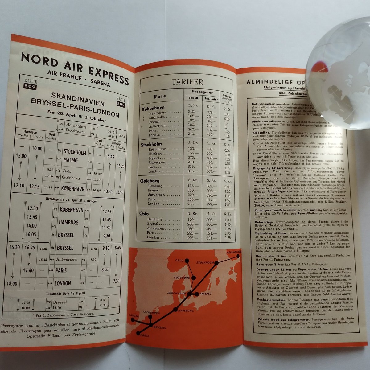 AIF FRANCE ・SABENA』エールフランス・サベナ（ベルギー航空）パンフ