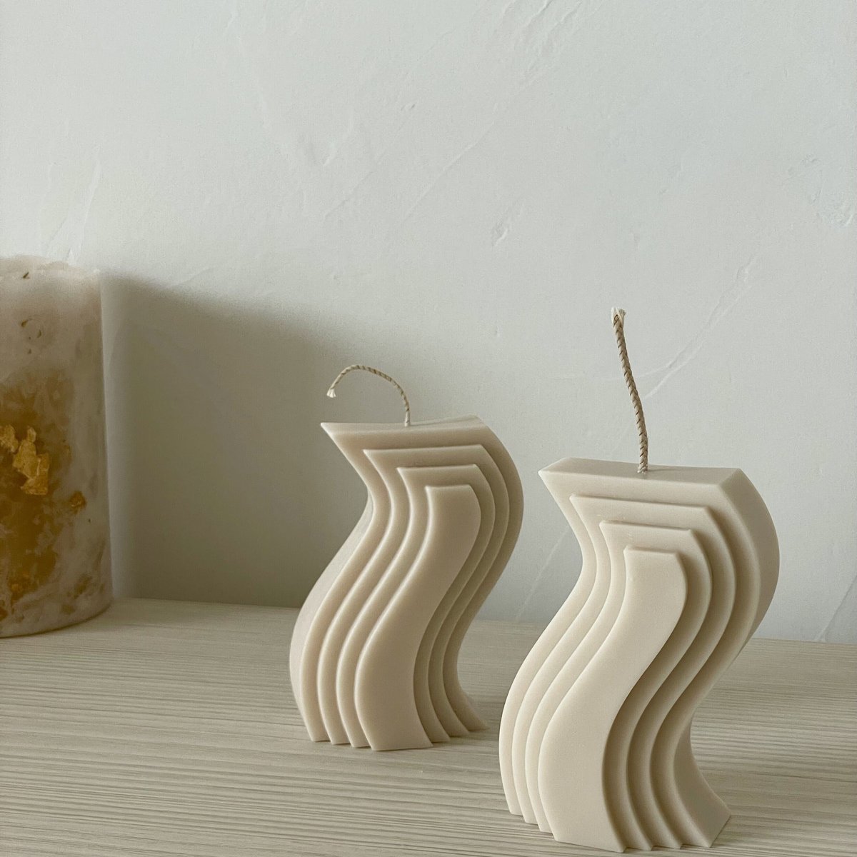 キャンドル pure white honey flamingo.