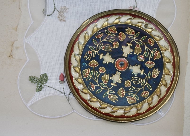 真鍮七宝焼 壁飾り Enamel wall decoration / Handmade in