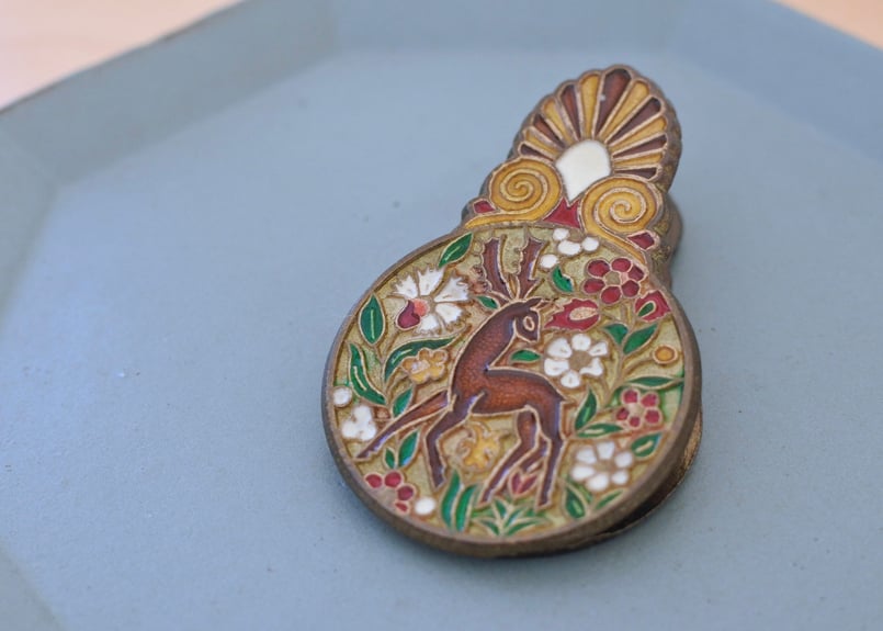 真鍮七宝焼 ペーパークリップ Enamel Paper Clip / Handmade in