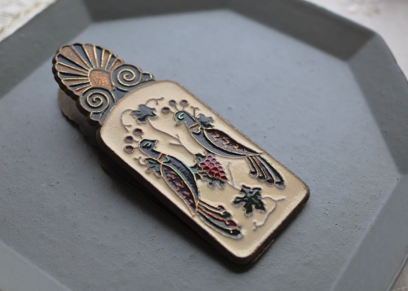 真鍮七宝焼 ペーパークリップ Enamel Paper Clip / Handmade in