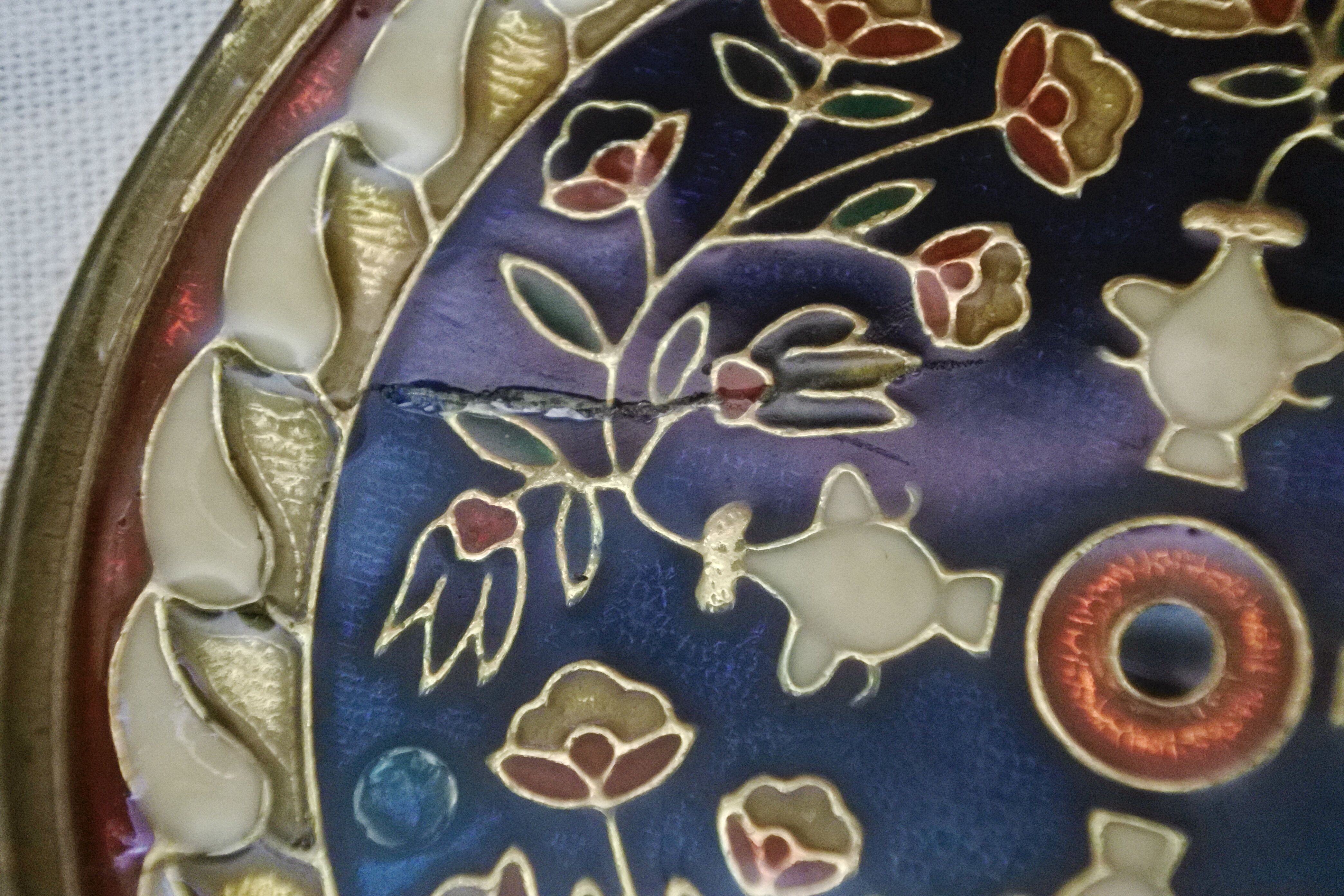七宝焼 壁画 ⑦ 真鍮七宝焼 壁飾り Enamel wall decoration / Handmade in