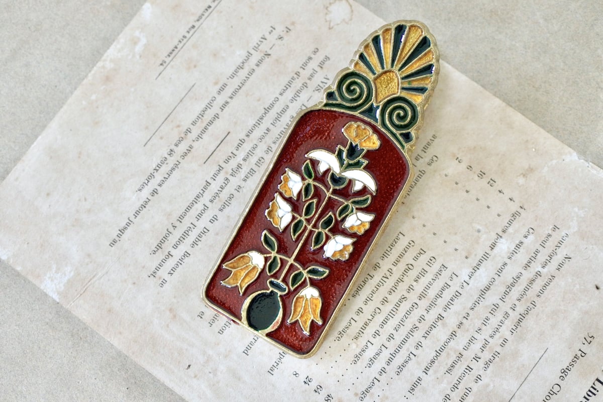 真鍮七宝焼 ペーパークリップ Enamel Paper Clip / Handmade in
