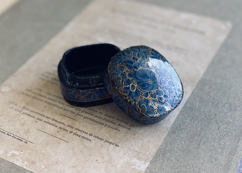 ペーパーマッシュボックス Paper mash / Handmade in Banglades